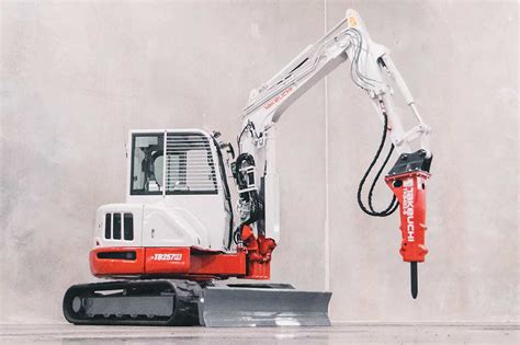 how to remove a breaker from a mini excavator|mini excavator with rock breaker.